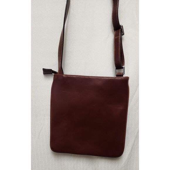 Stauer Women's Brooklyn Brown Leather Hip Bag Zip Pockets Adjustable Strap - Picture 5 of 9